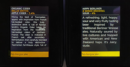 digital beer tap beer description sales notes